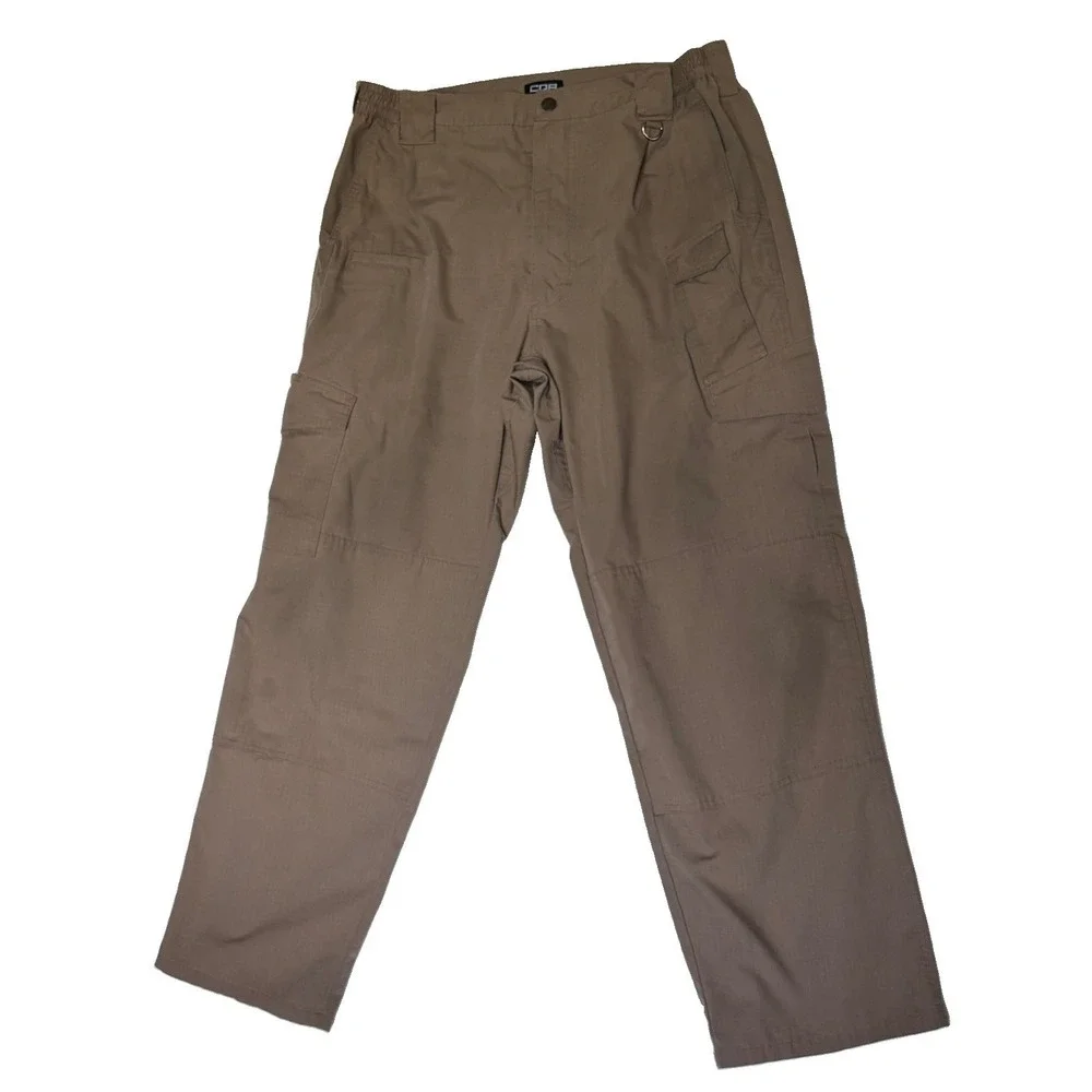 CQR Men's Tactical Cargo Pants 40x30 Coyote Brown Ripstop Work Utility Hiking